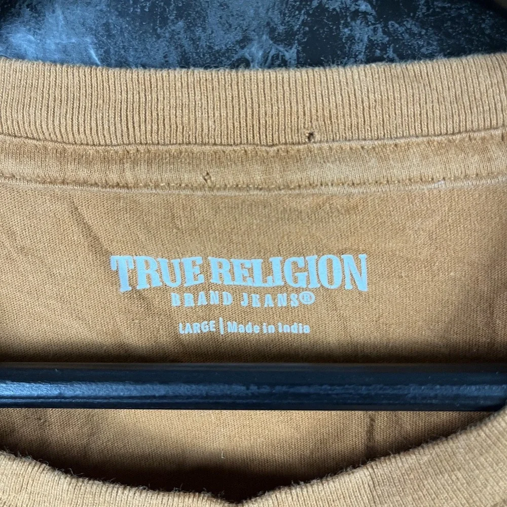 True Religion Men's Orange Sleeve Shirt Large